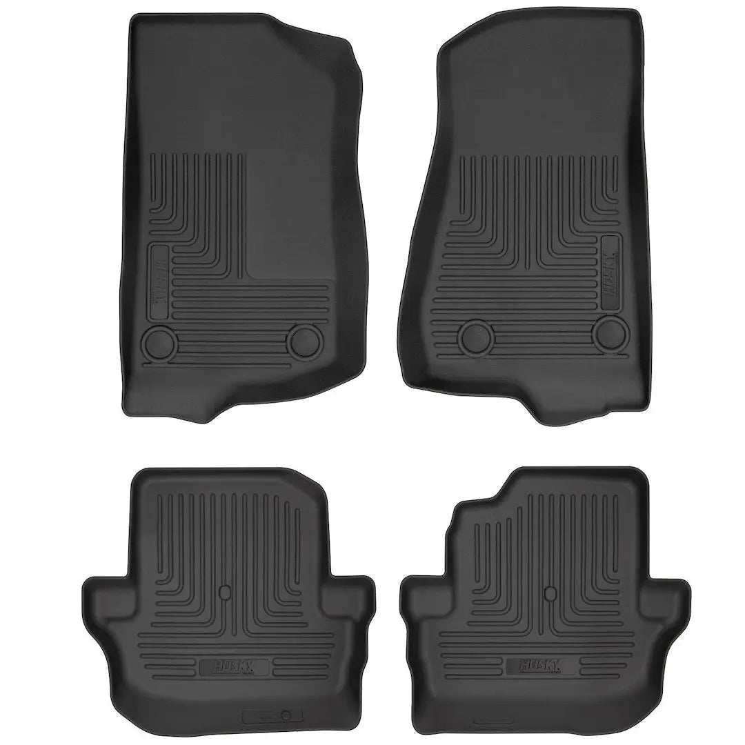 HuskyLiner WB Front & Second Seat Floor Liner for Jeep Wrangler (2018-2025)