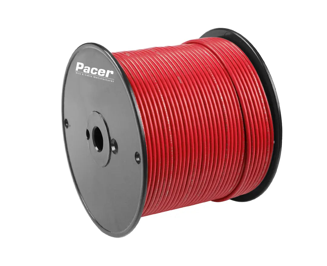 PACER 16 AWG UL Listed Red Thermoplastic Copper Wire, 500 Feet Roll (Part WUL16RD500)