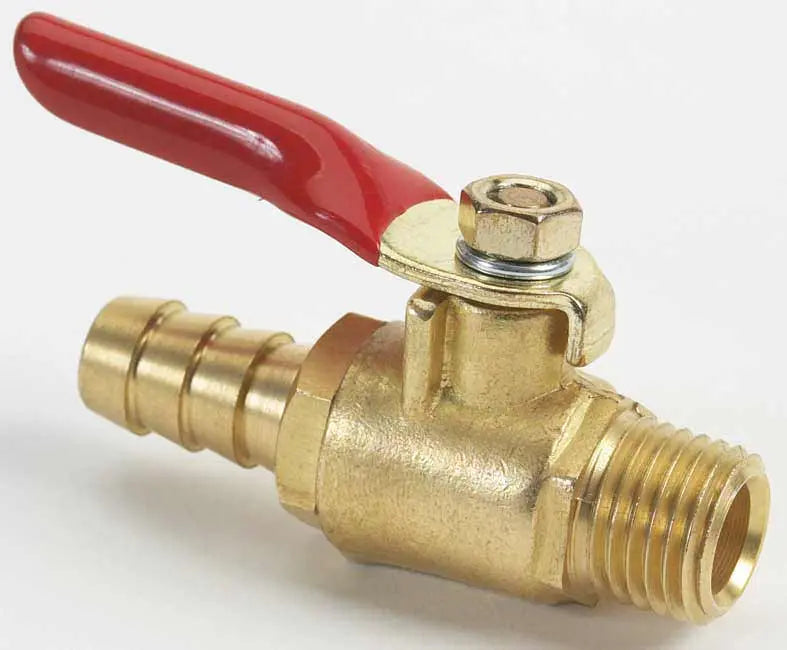 Moeller 03330610 Brass 1/4 NPT Male Pipe Thread Barb Shutoff Valve