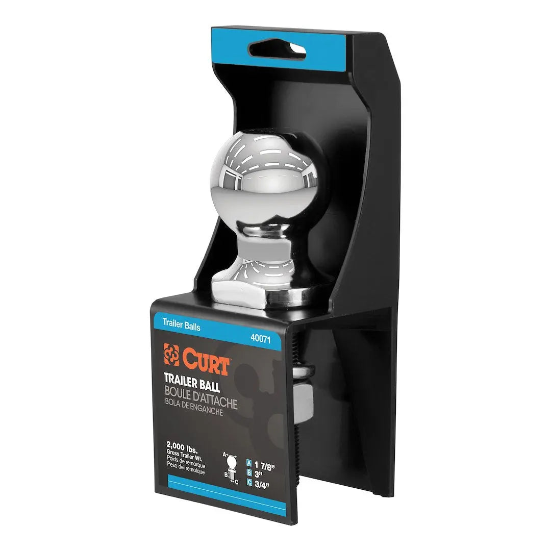 Curt Manufacturing 40071 Trailer Ball – Durable 2-Inch Hitch Ball for Towing
