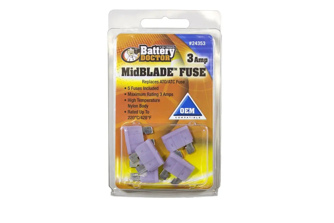 WIRTHCO Mid Blade Fuse - 3 Amp, Part Number 24353
