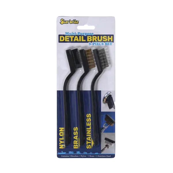 Star Brite Detail Brush 3-Piece Set for Precise Marine Cleaning