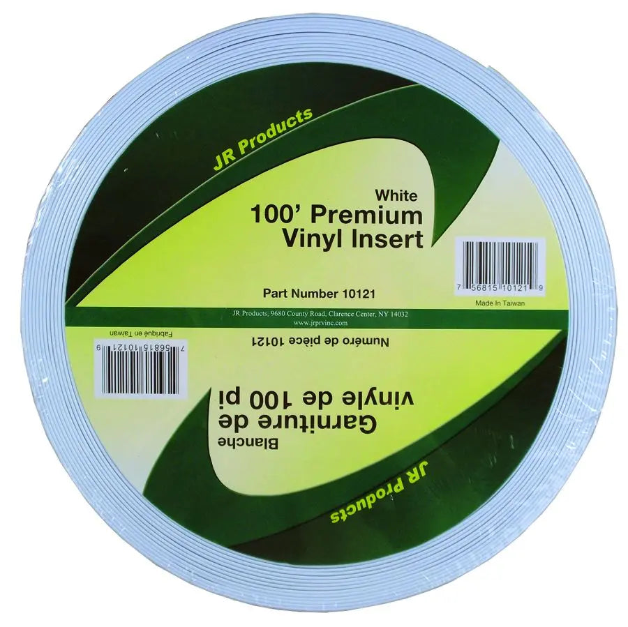 JR Products 10121 100' Vinyl Insert in White