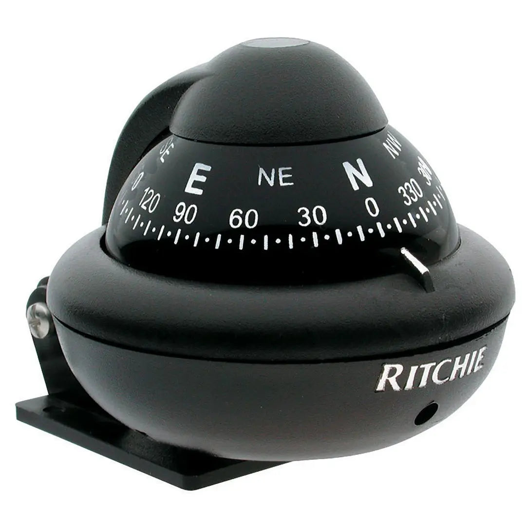 Ritchie Navi Compass Mounting Bracket with 2-Inch Dial, Black – Model X10BM