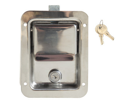 Buyers Prod L3885 Flush Mount Standard Lock with SS Lever and LL71 Cylinder & Key