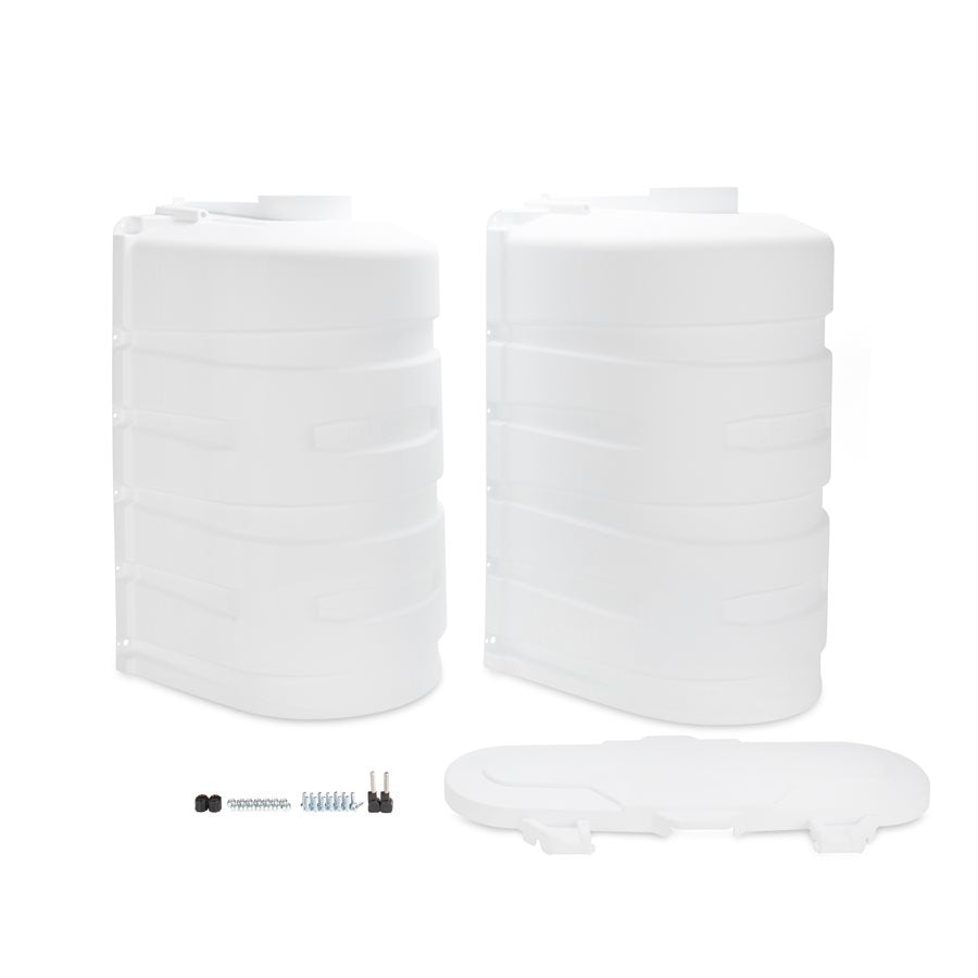 Camco Propane Tank Cover for Double 30 lb Tanks - White (Part #50513)