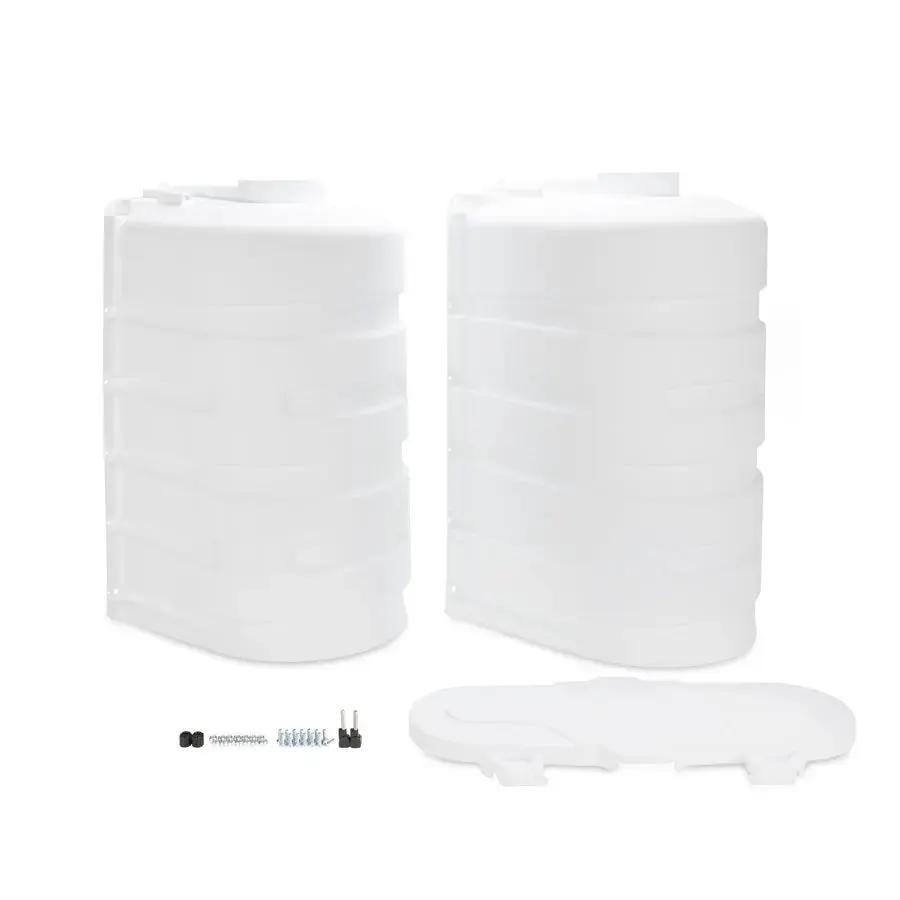 Camco Propane Tank Cover for Double 30 lb Tanks - White (Part #50513) by CAMCO