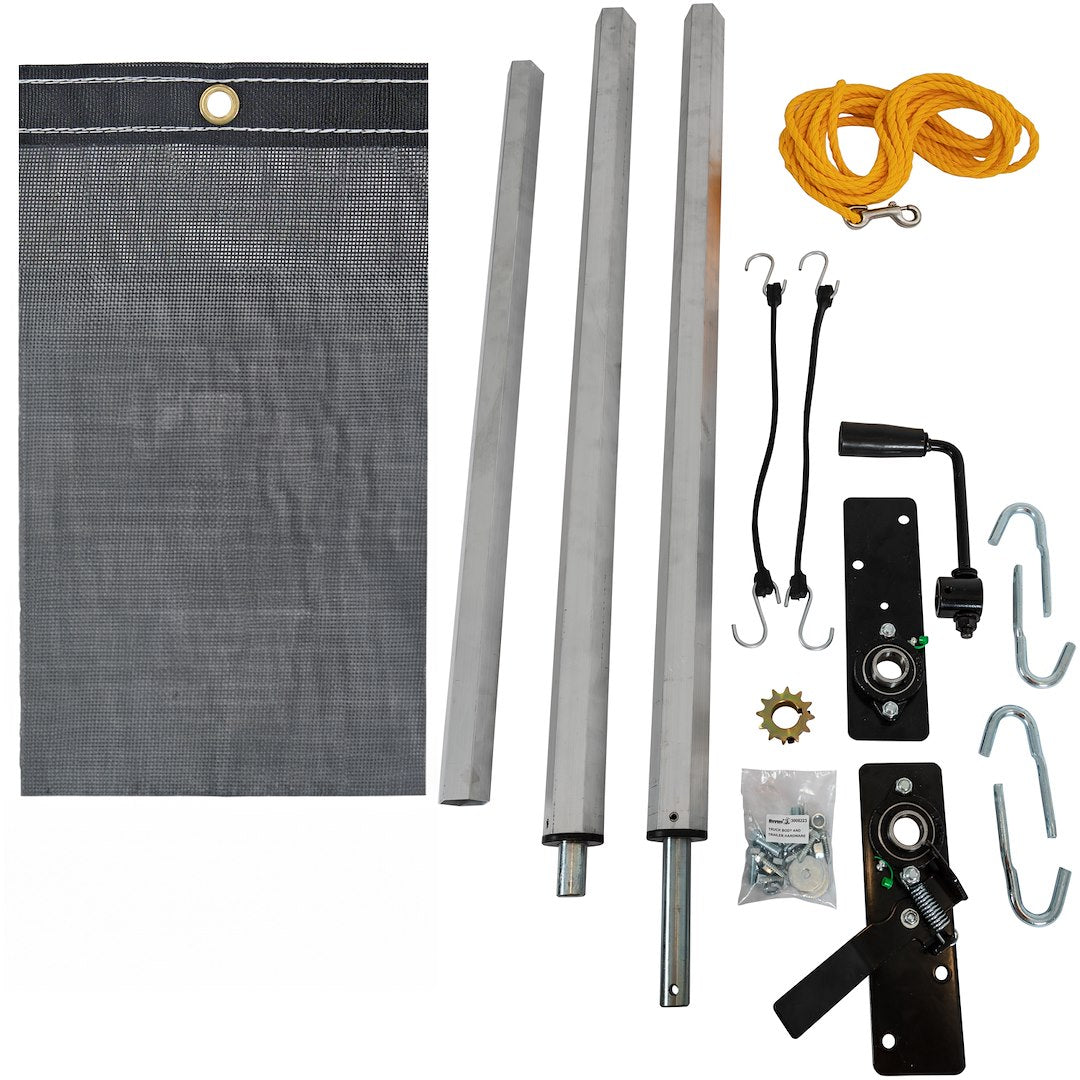 Buyers Prod DTR5012 Tarp Roller Kit for 5' x 12' Dump Trailer in Black