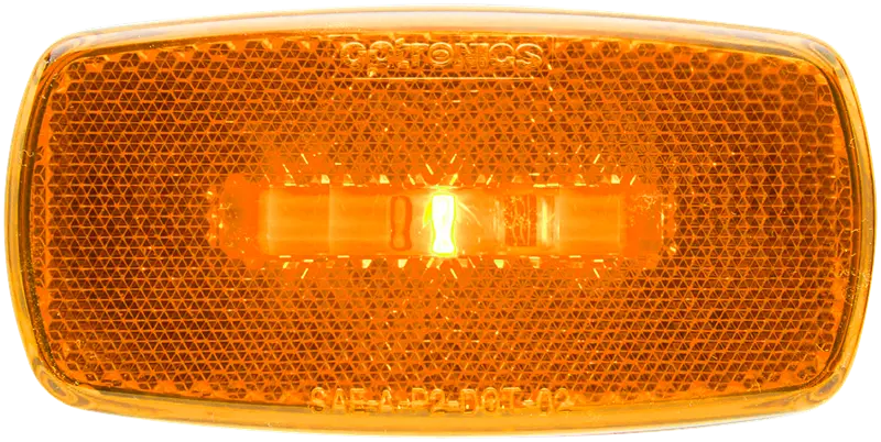 OPTRONICS MCL0032ABB One LED Marker Light with Oval Black Base and Amber Lens