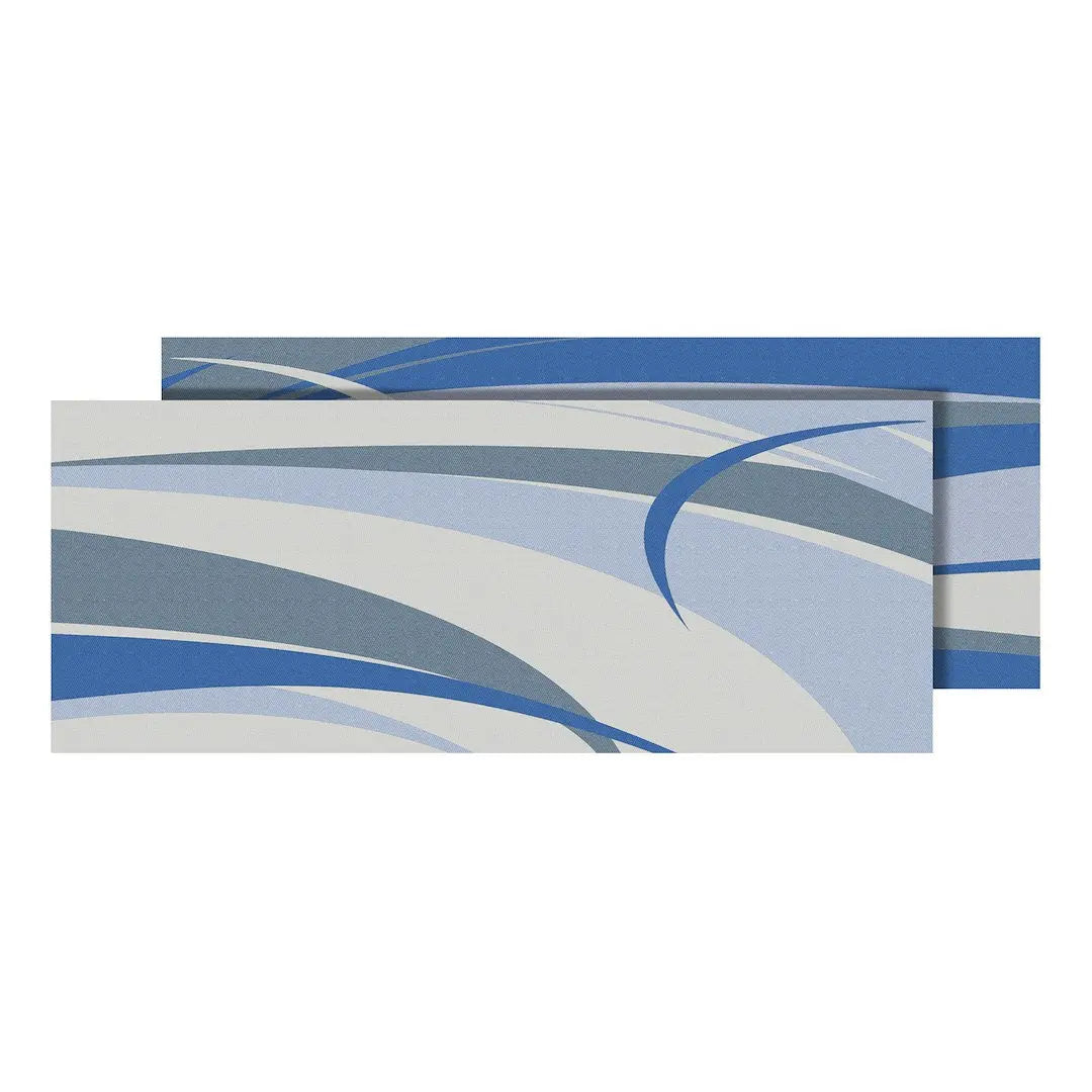 Faulkner 53013 Mat with Blue and Grey Graphic Design - 9 x 12 Inches