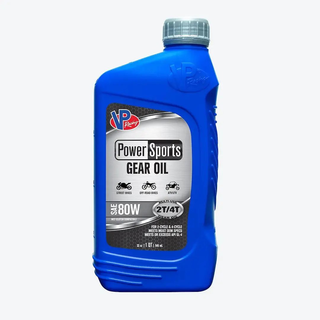 VP FUEL VP PowerSports SAE 80W Gear Oil Quart - High-Performance Motorcycle and Powersport Gear Lubricant by VP FUEL