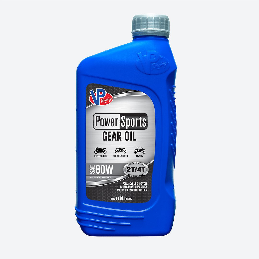 VP FUEL VP PowerSports SAE 80W Gear Oil Quart - High-Performance Motorcycle and Powersport Gear Lubricant