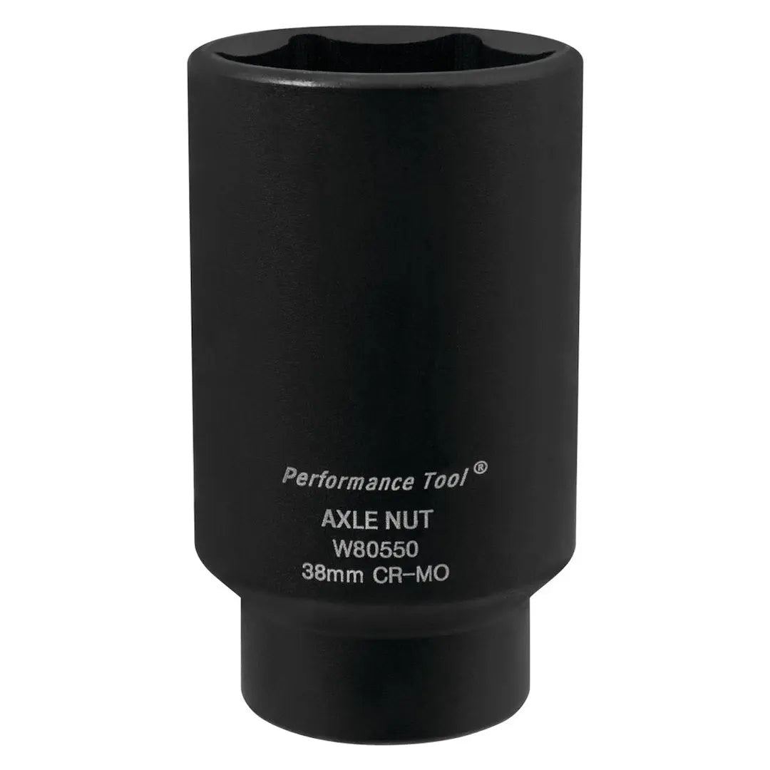 Perform Tool W80550 Axle Nut Socket, 38mm - Professional Grade Wheel Nut Tool