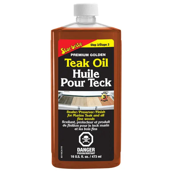 Star Brite Premium Teak Oil 16 oz. - Protect and Enhance Your Teak Surfaces