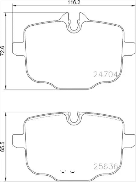 HELLA Brake Pad Set for Disc Brake - Part Number 355024921