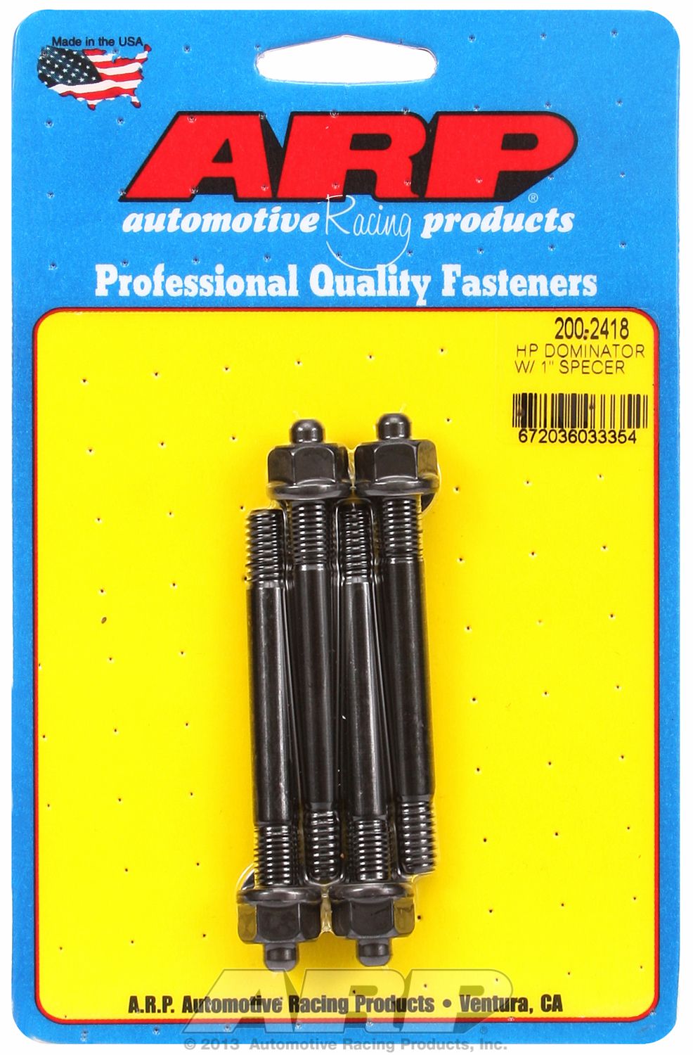 ARP HP Dominator Stud Kit - Part Number 2002418 for High-Performance Engines