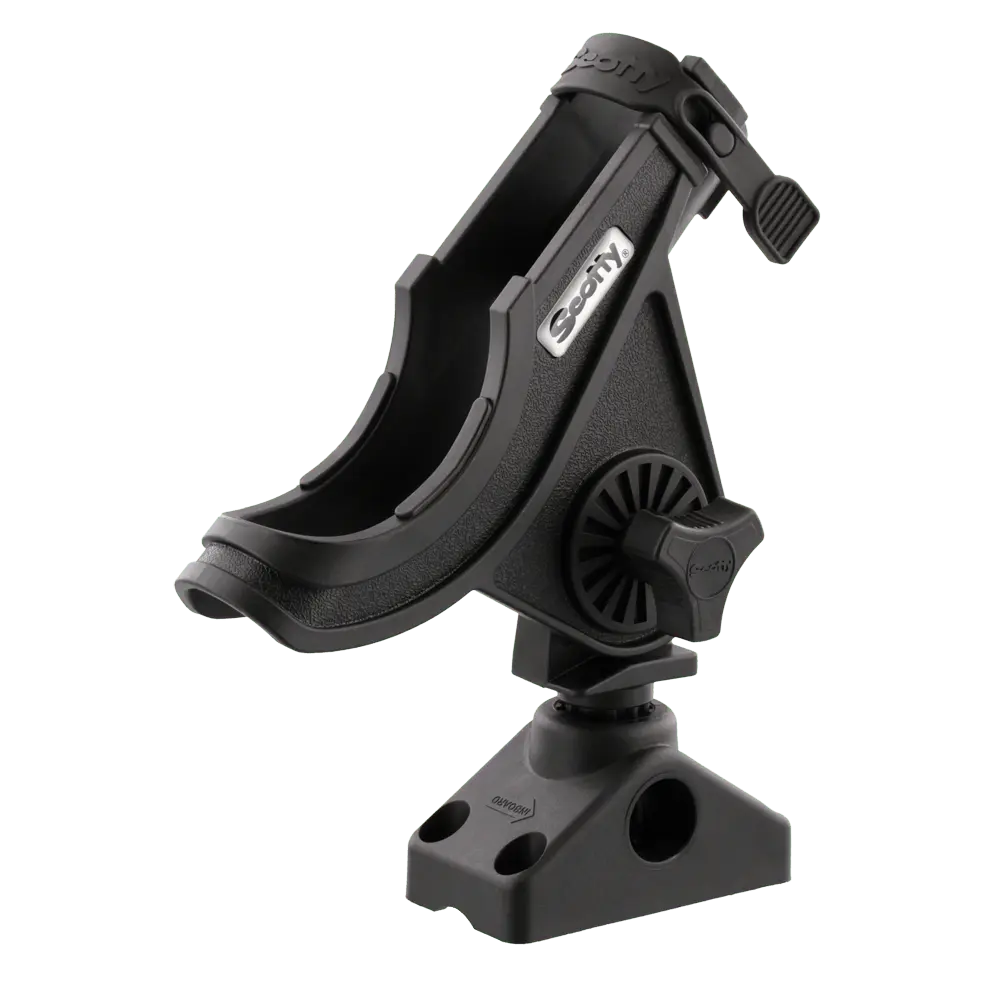 Scotty Inc. Baitcast/Spin Rod Holder with Black Post Mount - Model 0280BK by SCOTTY INC.