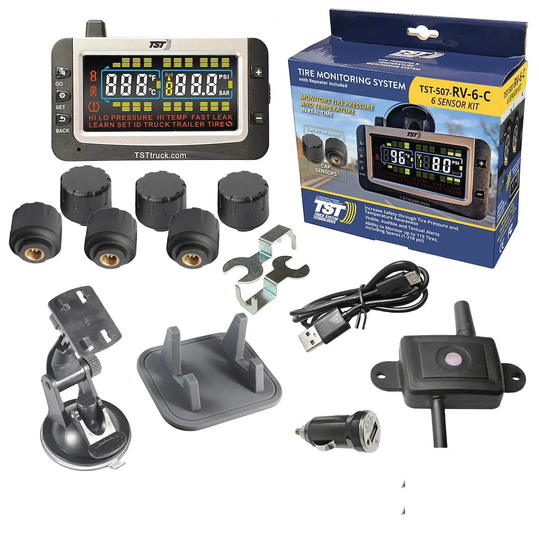 TRUCK SYSTEMS TST507RV6C 507 TPMS with 6 Cap Sensors for Heavy-Duty Trucks