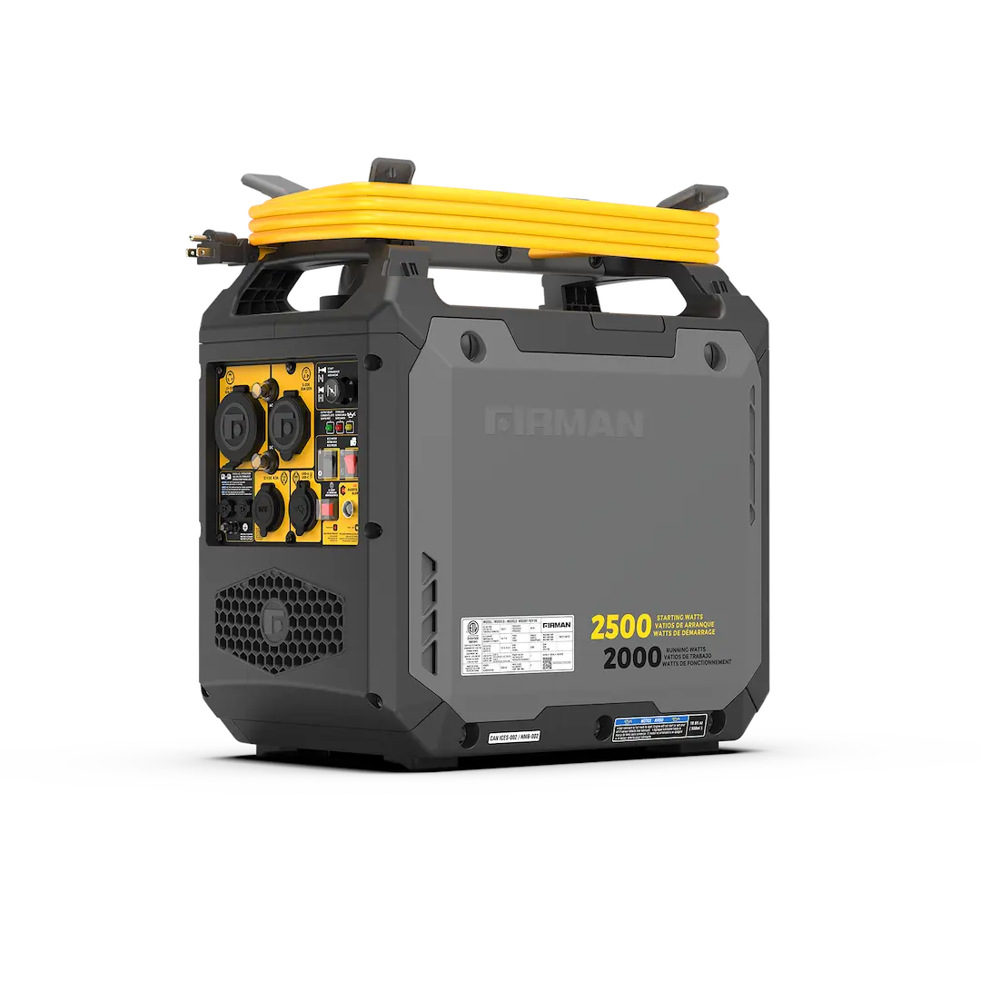 FIRMAN Power W02081 2000W/2500W Gasoline Inverter Generator