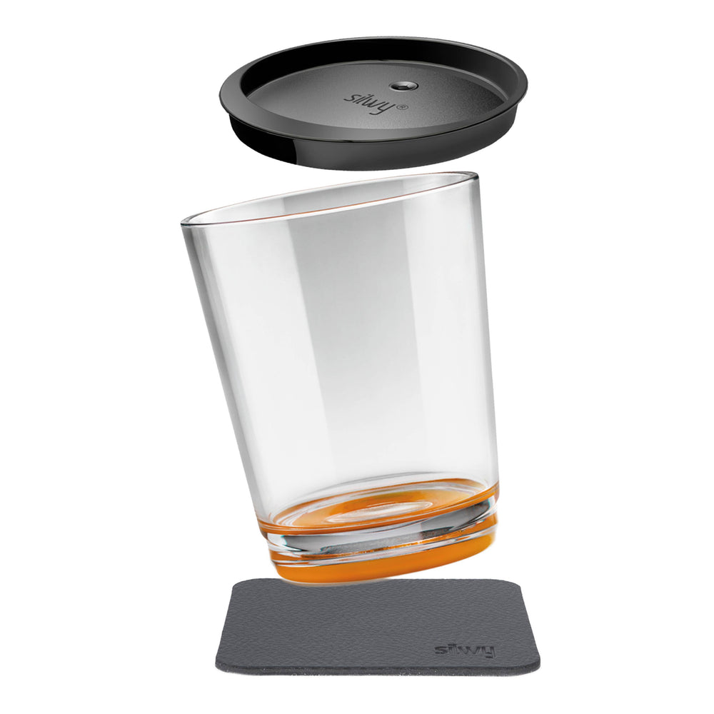 SILWY MAGNET Magnetic Drinking Cup HUP Orange - Durable and Portable Beverage Container