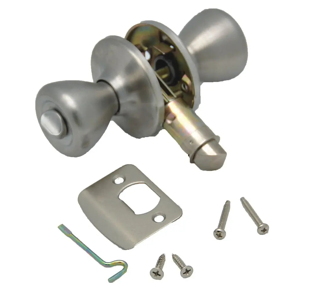 AP Products Privacy Knob SS – Durable Stainless Steel Locking Door Handle