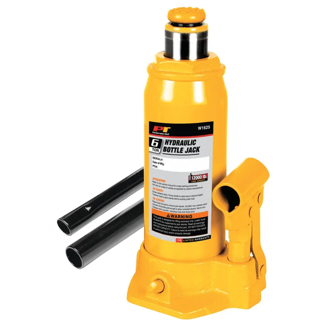 Perform Tool 6 Ton Bottle Jack (Part W1625) - Heavy-Duty Hydraulic Lifting Equipment