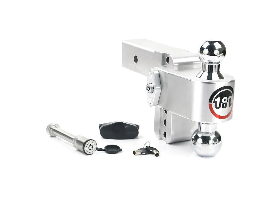 Weigh Safe CTB425KA Turnover Ball 4' Drop Hitch with 2.5' Receiver for Heavy-Duty Towing