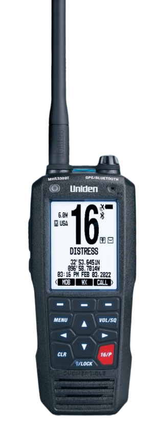 UNIDEN AMERI MHS338BT Floating Handheld VHF Two-Way Radio