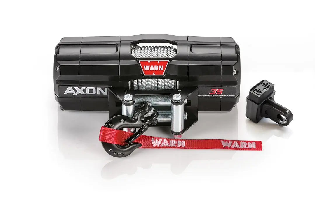 WARN Industries Axon 35 Wire Rope Winch - Heavy-Duty Mechanical Winch for Off-Road and Industrial Use