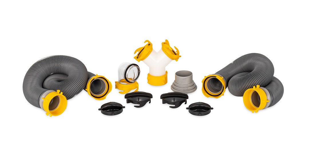 CAMCO SuperKit 20' RV Sewer Hose Kit with Wall Mount Y Adapter