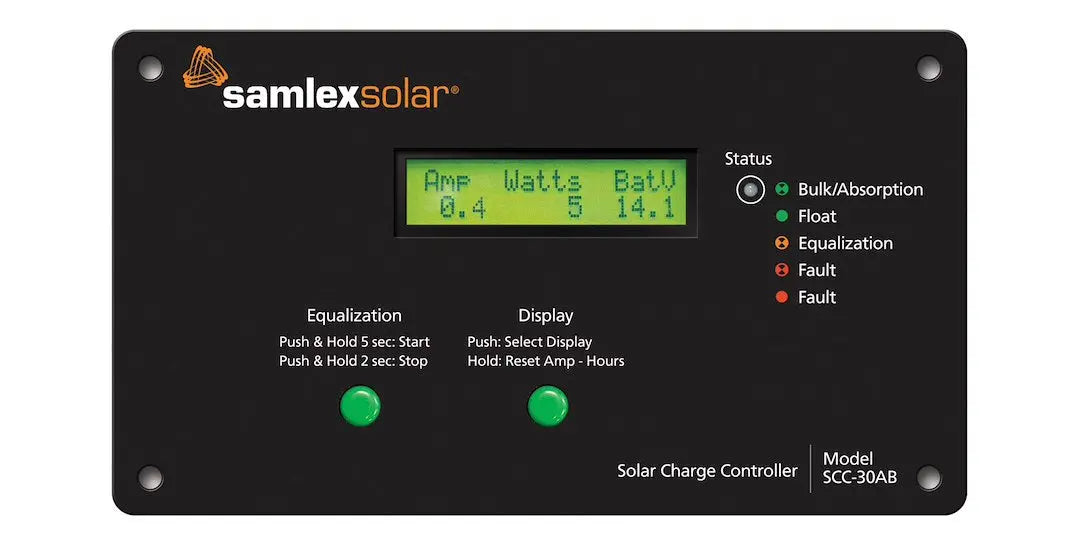 Samlex Amer SCC30AB Flush Mount Solar Charge Controller