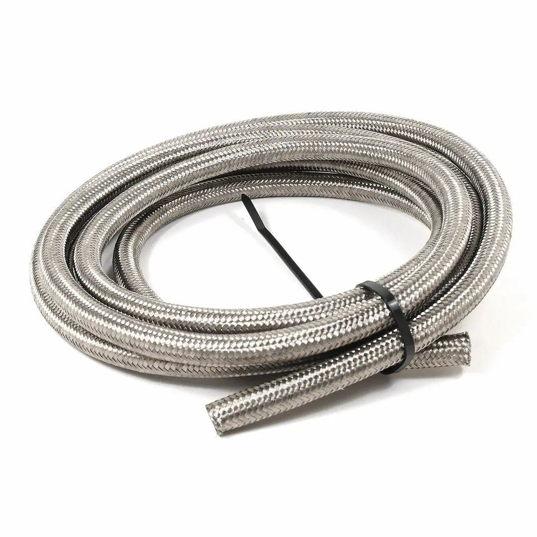 SpeedFX Double Brass SS Racing Hose -8AN x 6 feet