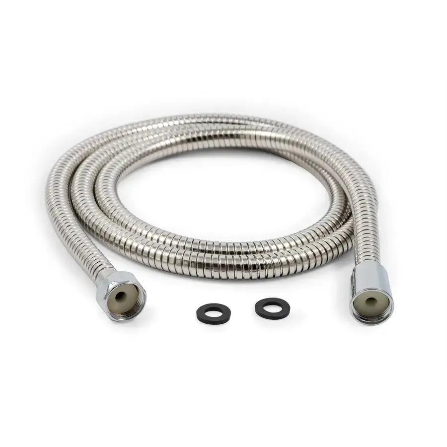 Camco Chrome 60' Shower Hose - Durable and Flexible RV and Marine Plumbing Accessory by CAMCO