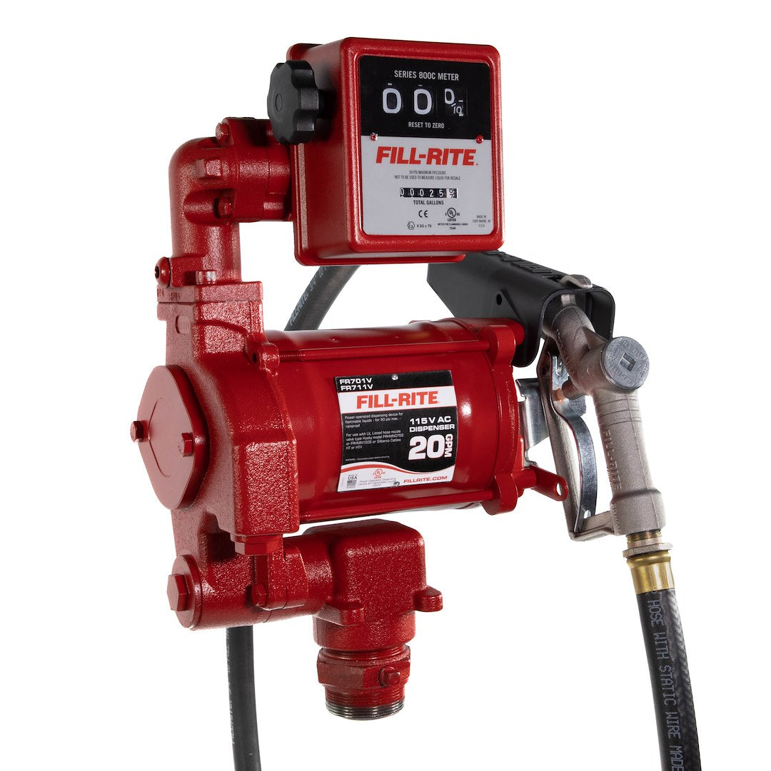 FILL RITE FR701V 115VAC Manual Nozzle with Meter