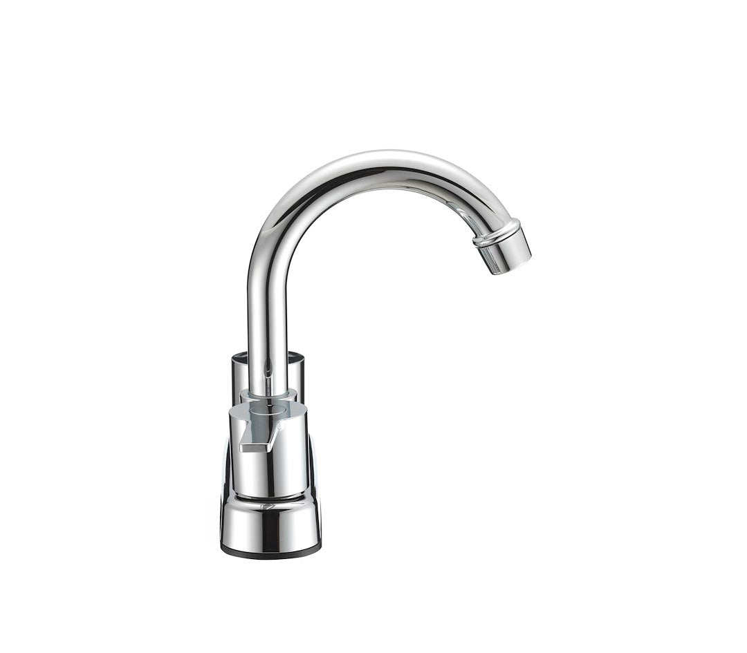 DURA FAUCET DFPB155MCP Modern Arc Spout RV Bar Faucet with Chrome Finish