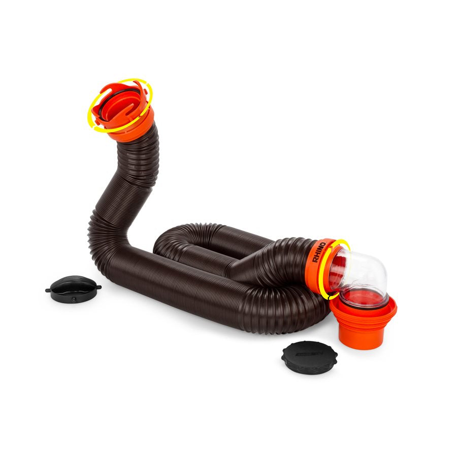 Camco Rhinoflex RV Sewer Kit - Durable Waste Management System for Campers and RV Owners