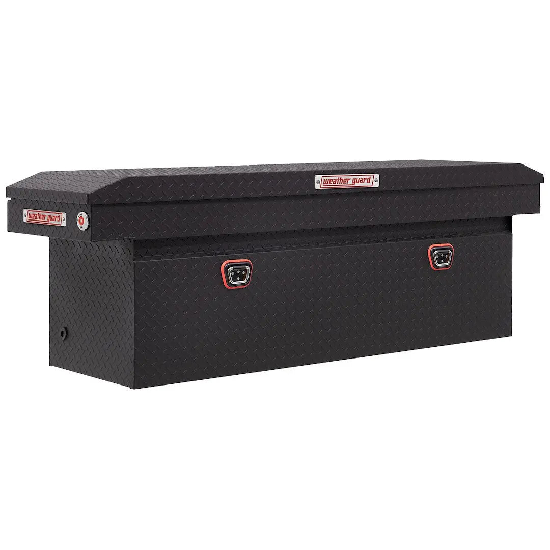 Weather Guard Saddle Box with Part Number 1235204 – Durable Aluminum Storage Solution for Trucks