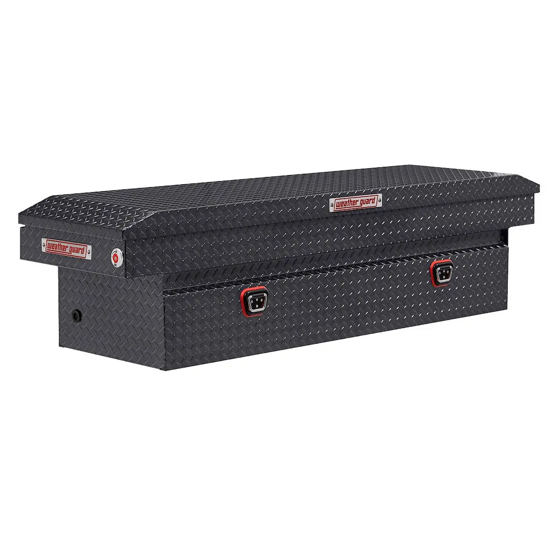WeatherGuard Saddle Box – Durable Aluminum Storage Solution for Trucks and Trailers