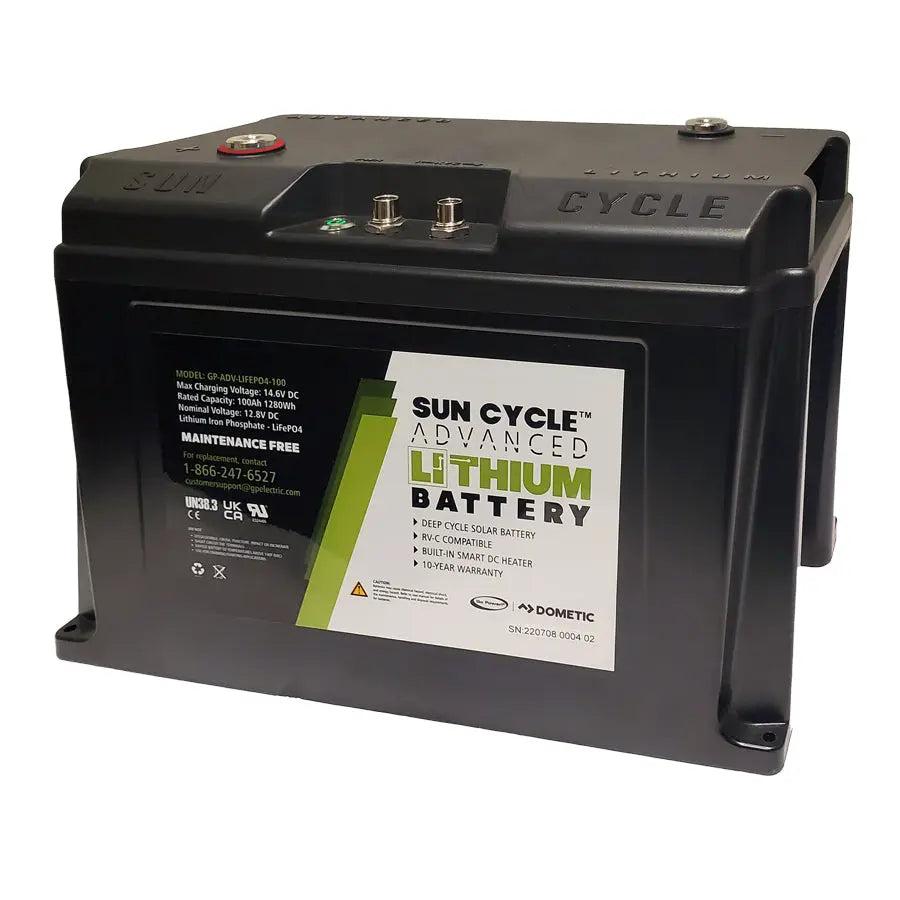 GO POWER GP-ADV-LIFEPO4-100 100 Amp Hour Lithium Iron Phosphate Deep Cycle Battery