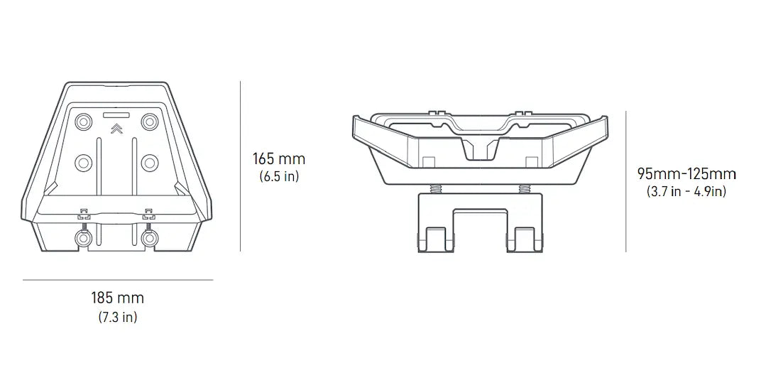 KVH Industry Roof Rack Mount (Part Number 19126017) for Secure Vehicle Equipment Installation
