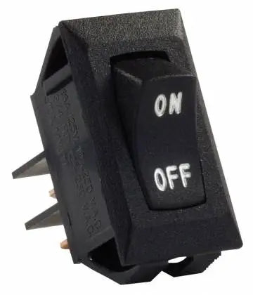 JR Products Labeled 12V On/Off Switch in Black, Part Number 125915