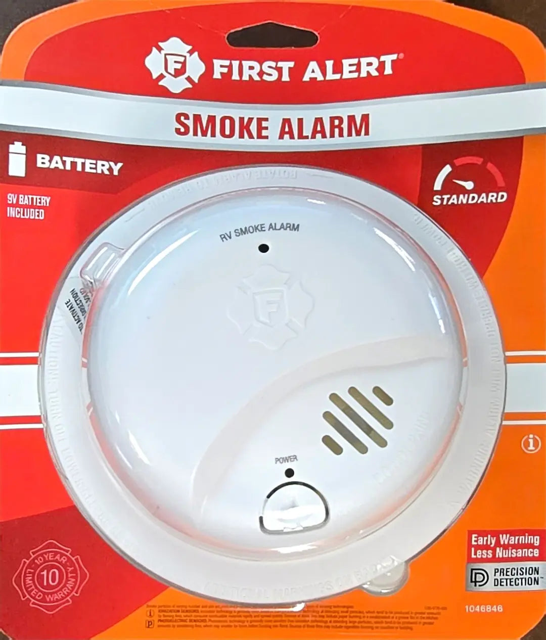 BRK ELECTRON Battery Powered Smoke Alarm with Red LED Indicator - Part 1046846
