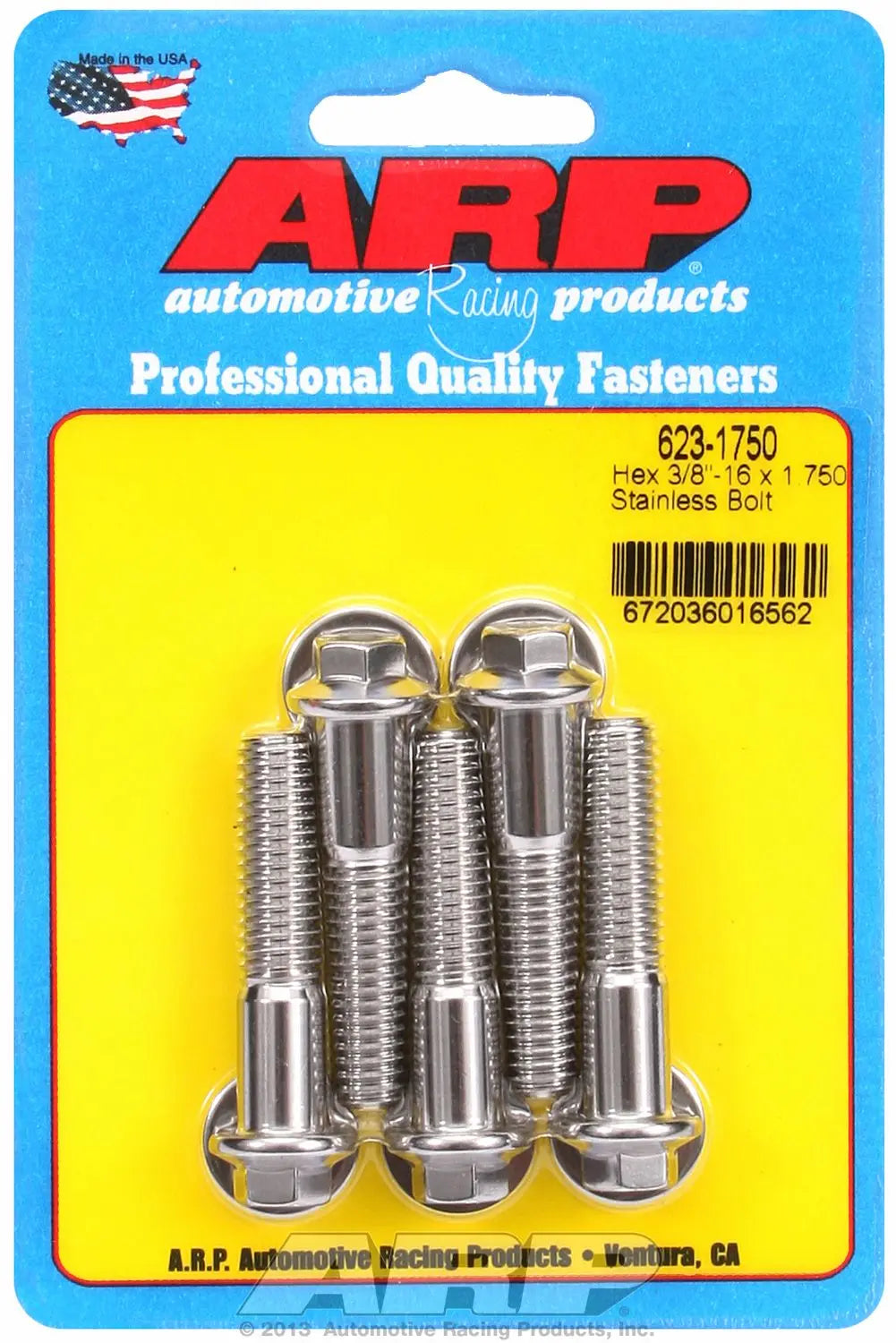 ARP Hex Bolt 3/8-16 x 1.750 inch, Pack of 5