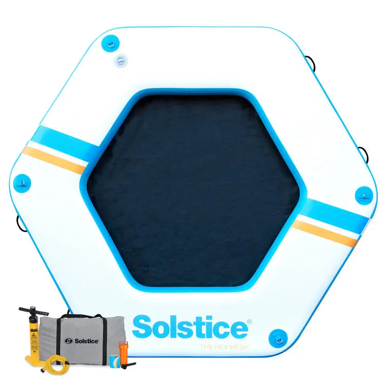 Solstice Water 8'6'' Hex Mesh Inflatable Dock – Durable and Portable Watercraft Accessory