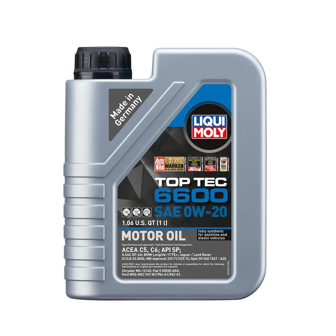 LIQUI MOLY Top Tec 6600 0W-20 Synthetic Motor Oil - 1 Quart Bottle
