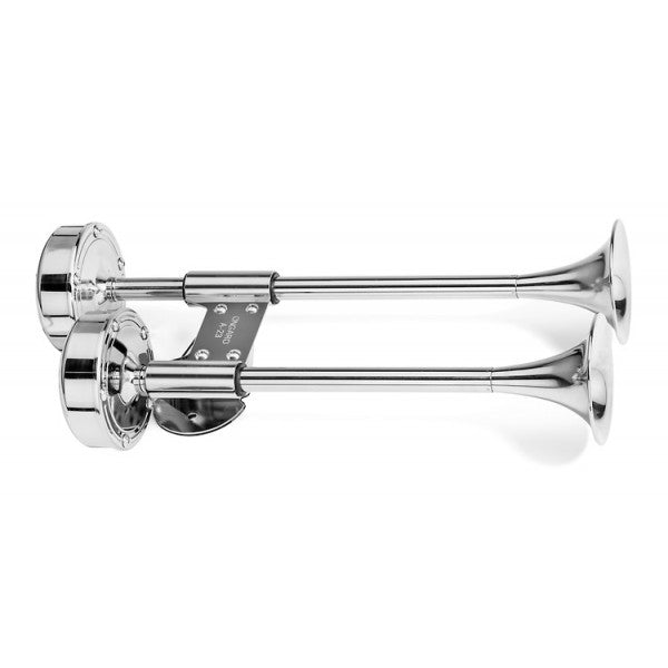 SCHMITT/ONGA DLX Dual SS Shorty Trumpet Horn 12V – Compact Marine-Grade Sound Solution