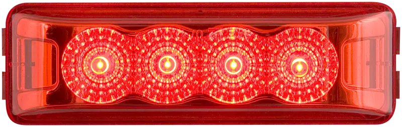 OPTRONICS MCL63RBP 4 LED Miroflex Thin Line Red Poly LED Light Strip