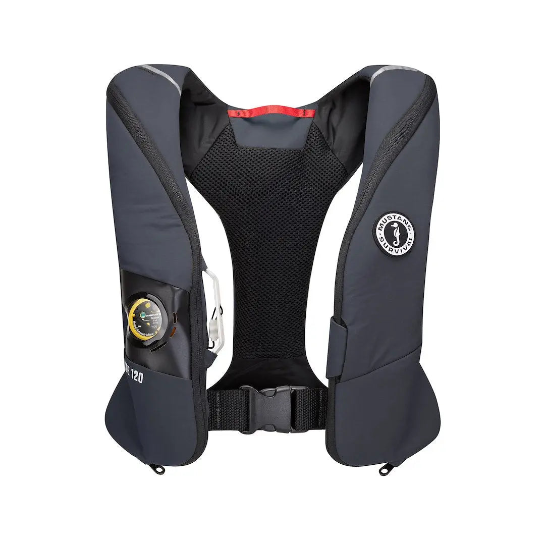 Mustang Survival Elite 120 PFD Admiral Grey - Personal Flotation Device for Safety and Comfort