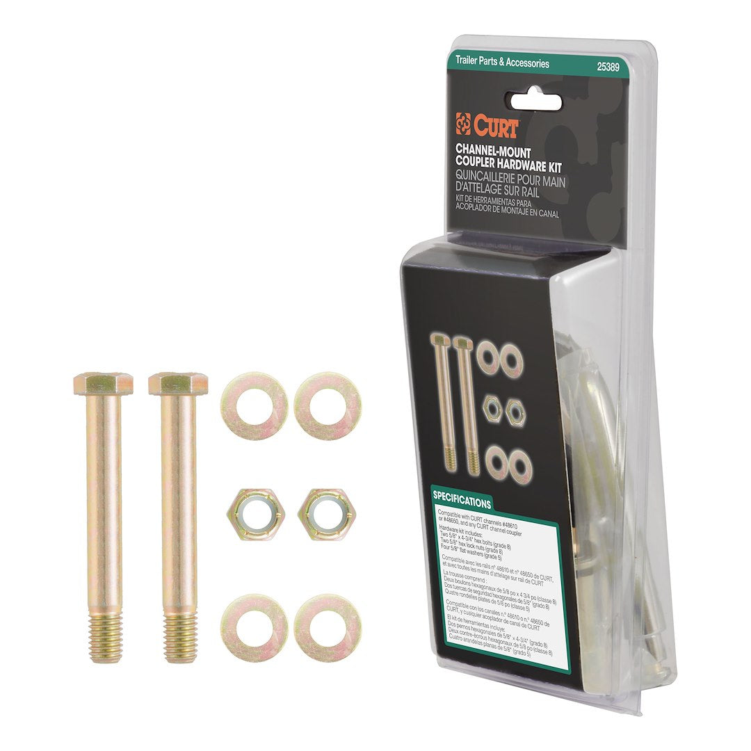 CURT Manufacturing Channel-Mount Coupler Hardware Kit (Part #25389)
