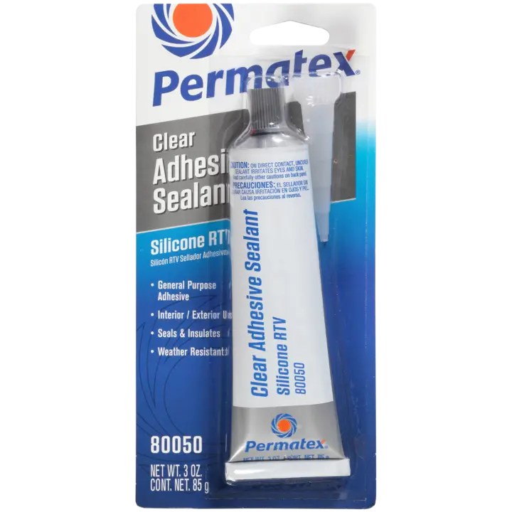 PERMTX-LOCKT Clear Silicone Sealant, 3 oz - Durable and Flexible Adhesive for Home and Industrial Use